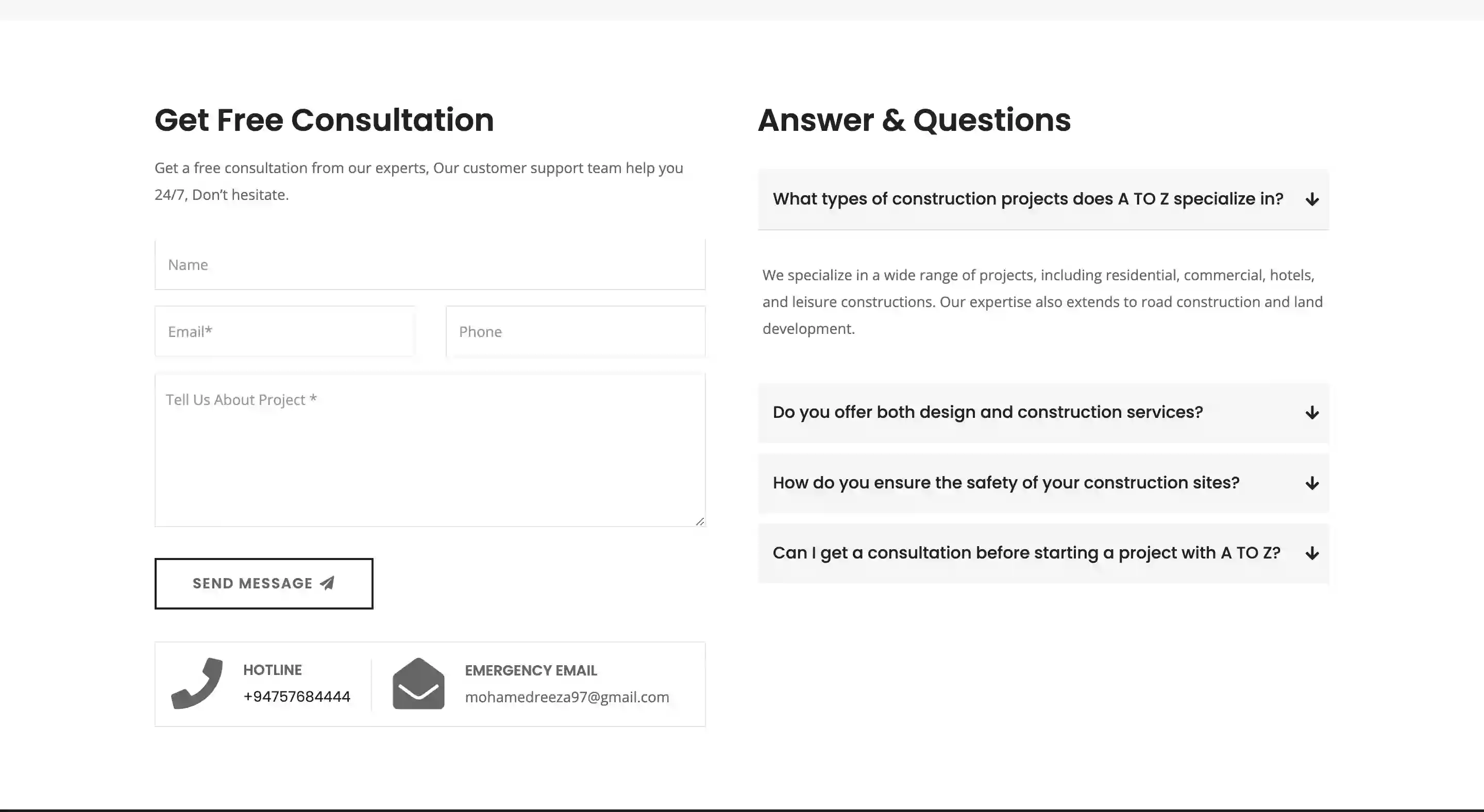 Email Integration Solution for A to Z Construction Property Developers