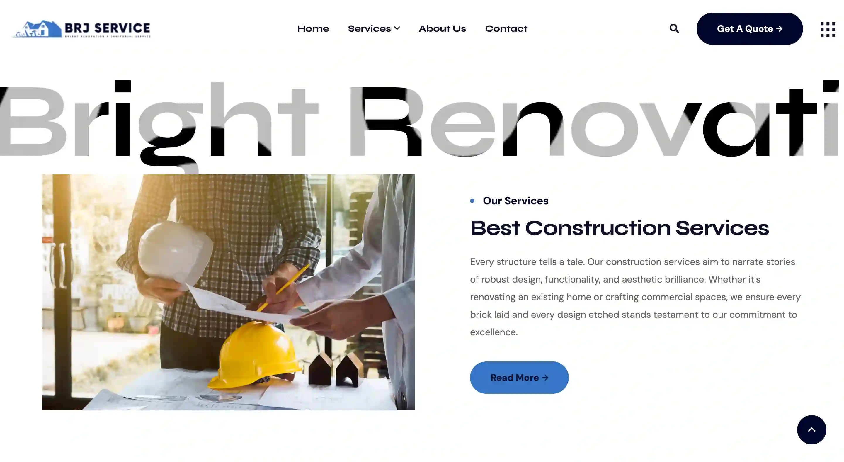 Unique Style Website Solution for Bright Renovation & Janitorial Service